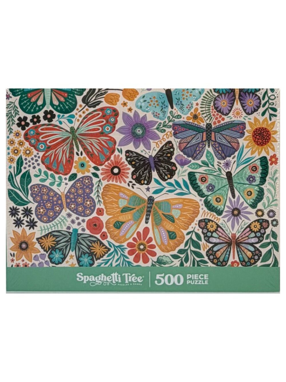 NEW Spaghetti Tree Butterfly Bouquet 500 Piece Jigsaw Puzzle Sealed